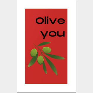 Olive Love Pun Posters and Art